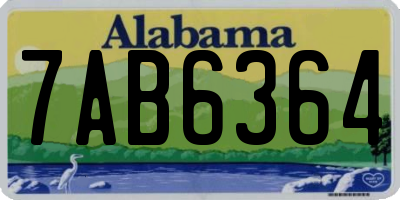 AL license plate 7AB6364