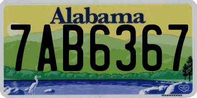 AL license plate 7AB6367