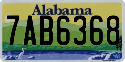 AL license plate 7AB6368