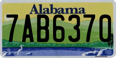 AL license plate 7AB6370