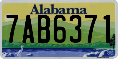 AL license plate 7AB6371