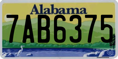 AL license plate 7AB6375