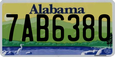 AL license plate 7AB6380