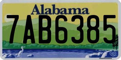 AL license plate 7AB6385