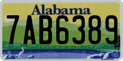 AL license plate 7AB6389