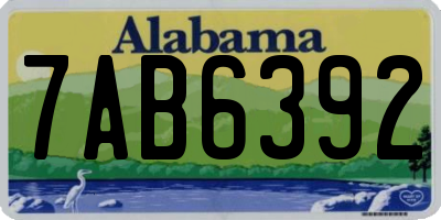 AL license plate 7AB6392