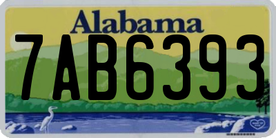 AL license plate 7AB6393
