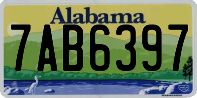 AL license plate 7AB6397