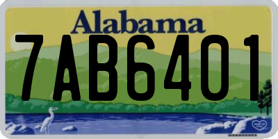 AL license plate 7AB6401