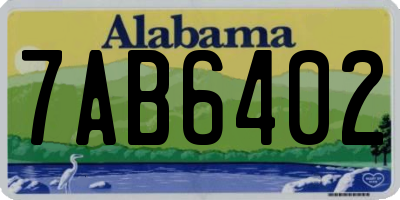 AL license plate 7AB6402