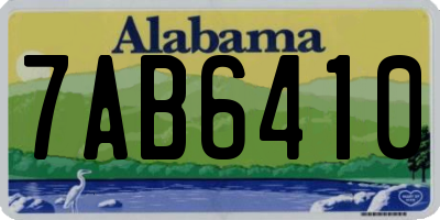 AL license plate 7AB6410