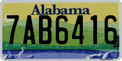 AL license plate 7AB6416
