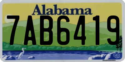 AL license plate 7AB6419