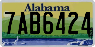 AL license plate 7AB6424