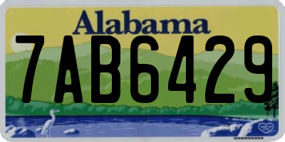 AL license plate 7AB6429