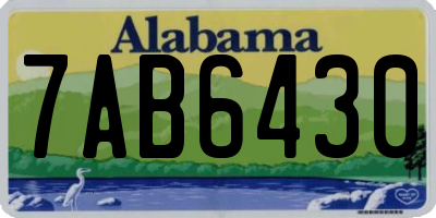 AL license plate 7AB6430