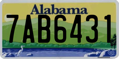 AL license plate 7AB6431