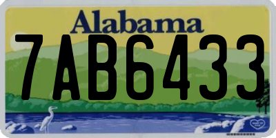 AL license plate 7AB6433