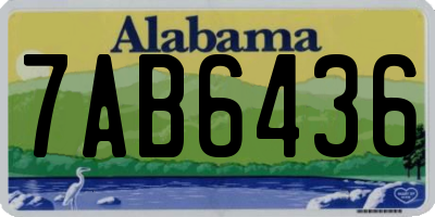 AL license plate 7AB6436