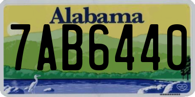 AL license plate 7AB6440