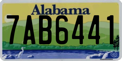 AL license plate 7AB6441