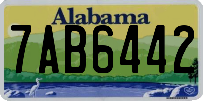 AL license plate 7AB6442