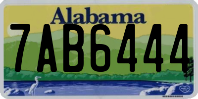 AL license plate 7AB6444