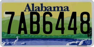 AL license plate 7AB6448