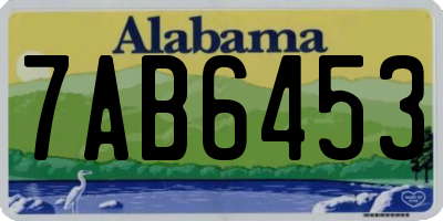 AL license plate 7AB6453