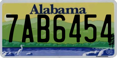 AL license plate 7AB6454