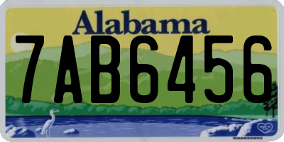 AL license plate 7AB6456