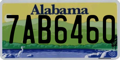 AL license plate 7AB6460