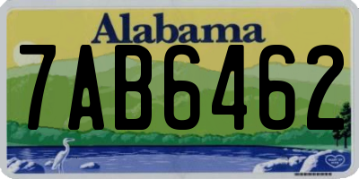 AL license plate 7AB6462