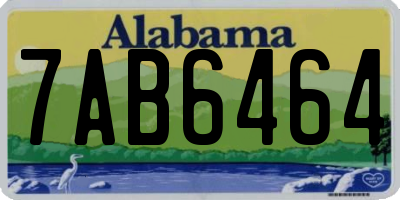 AL license plate 7AB6464