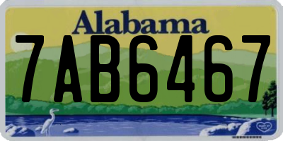 AL license plate 7AB6467