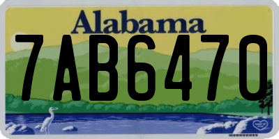 AL license plate 7AB6470