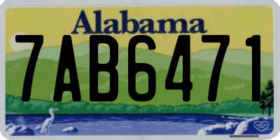 AL license plate 7AB6471