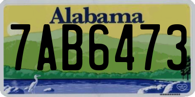 AL license plate 7AB6473