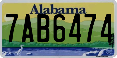 AL license plate 7AB6474
