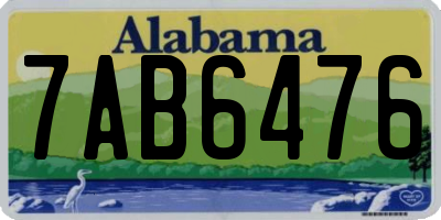 AL license plate 7AB6476