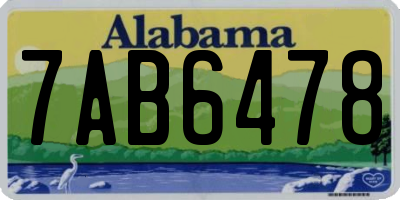 AL license plate 7AB6478