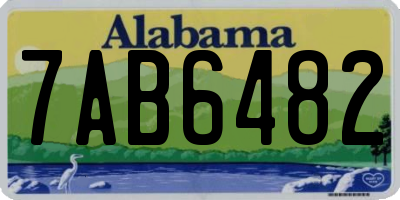 AL license plate 7AB6482