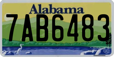 AL license plate 7AB6483