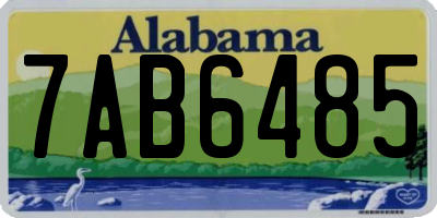 AL license plate 7AB6485