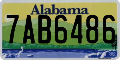 AL license plate 7AB6486