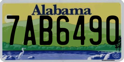 AL license plate 7AB6490