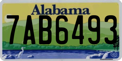 AL license plate 7AB6493