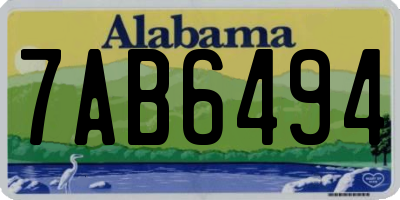 AL license plate 7AB6494