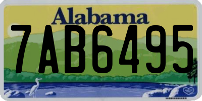 AL license plate 7AB6495