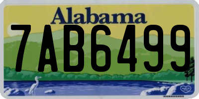 AL license plate 7AB6499